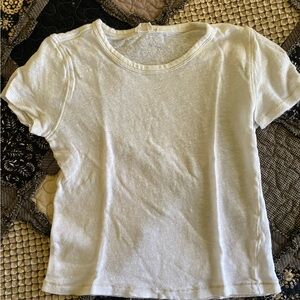 White 100% wilfred free linen baby tee